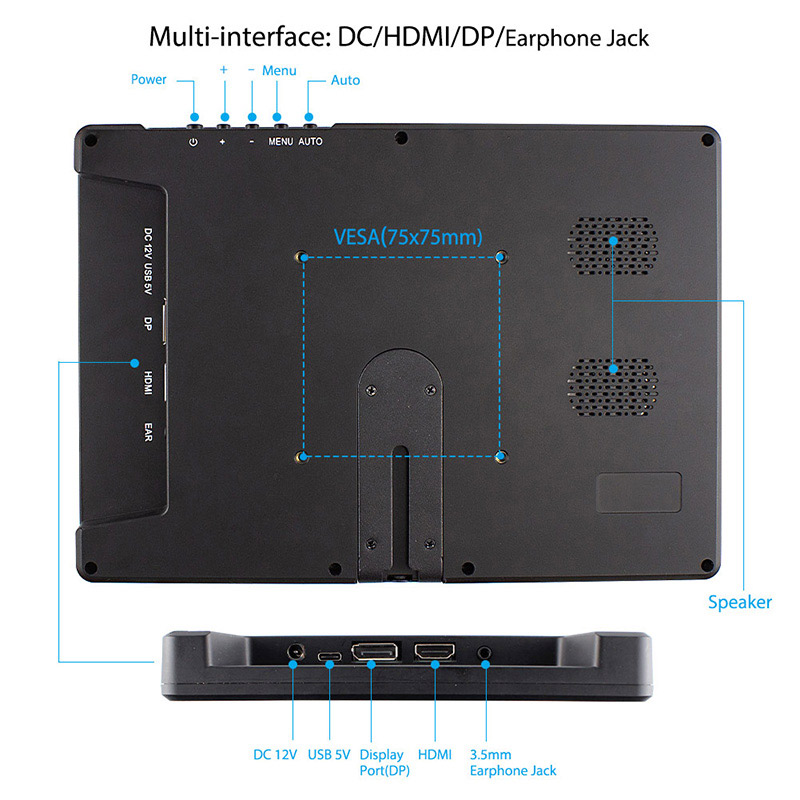 10.1-Inch-2K-IPS-2560x1600-Monitor-with-Built-in-Speaker-for-Raspberry-Pi-23B3B+-PS4-XBOX-Windows-5-Detail