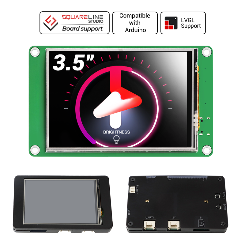 CrowPanel Pico Display-3.5 inch 480*320 HMI Module TFT LCD Touchscreen with RP2040 Support C/C++/MicroPython/LVGL-With Acrylic Case