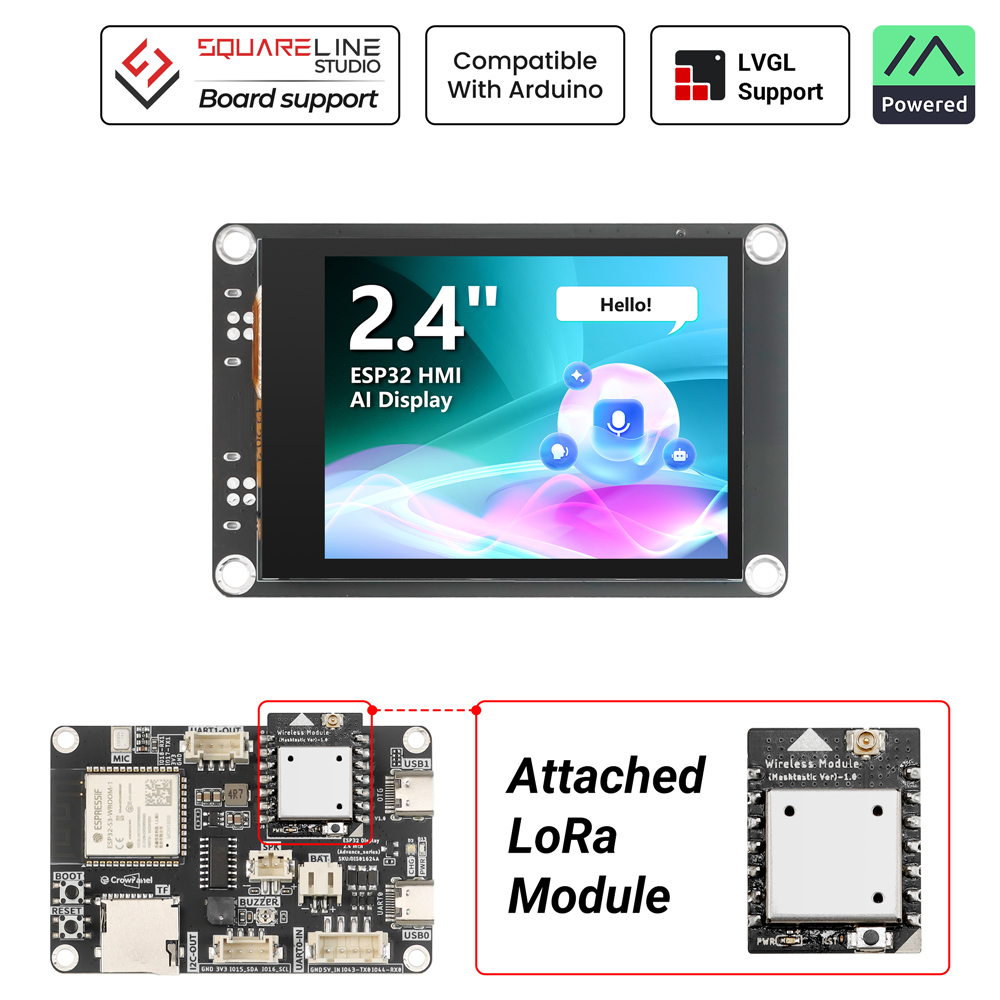 CrowPanel Advance 2.4inch AI Display for Meshtastic-HMI ESP32