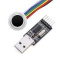 Round fingerprint recognition sensor capacitive fingerprint collector module 6pins with 3 colors LED