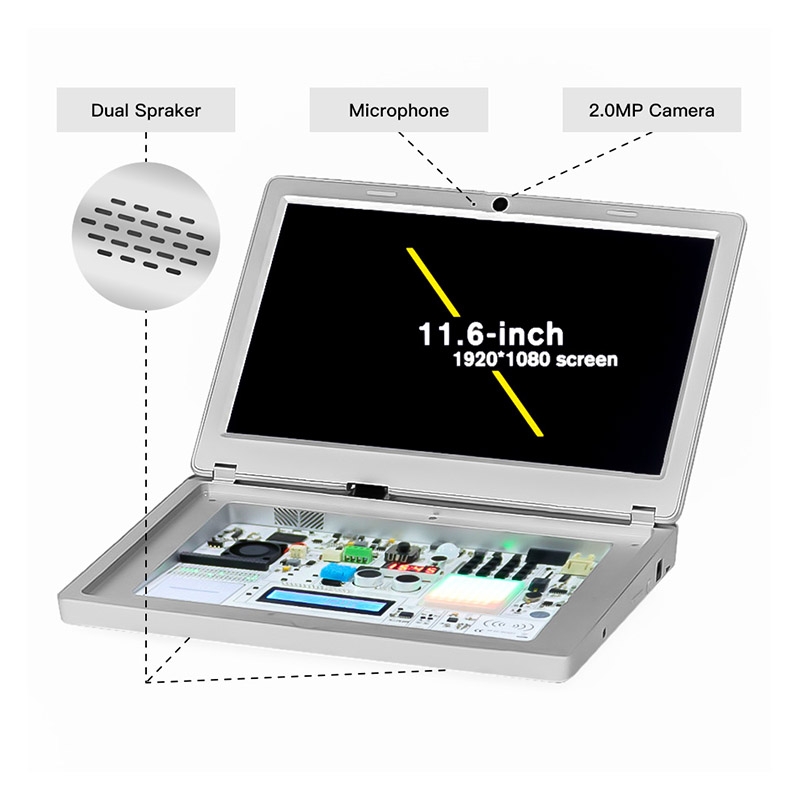 CrowPi2 - All in One Raspberry Pi Laptop & STEM Learning Platform FCC/CE  Certification
