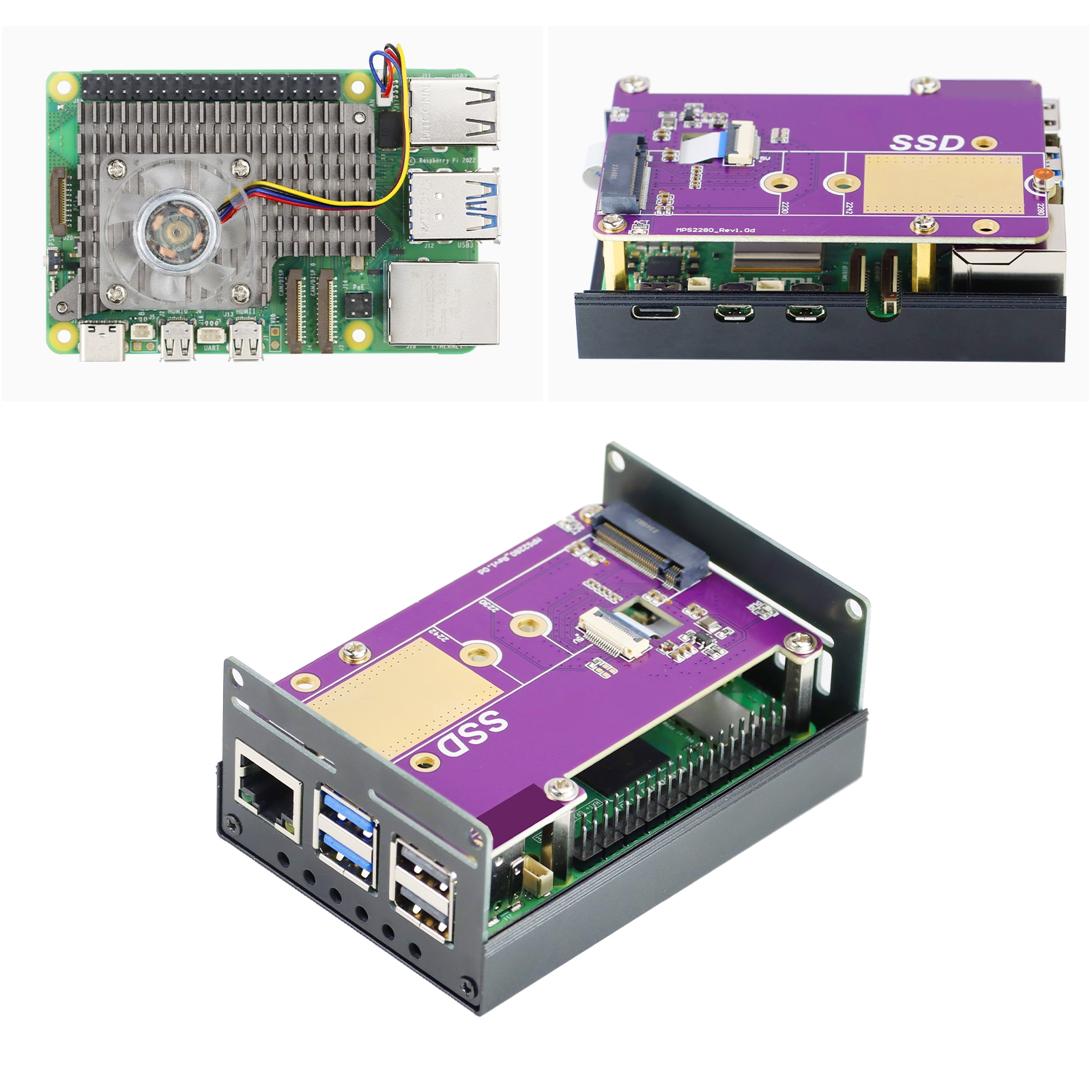 PCIE M.2 NVME 2280 Gen3 SSD HAT for Raspberry Pi 5 MPS 2280 solid state drive expansion board