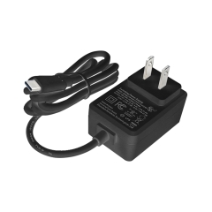 Black power supply US plug