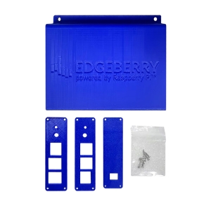 3D printed PETG Edgeberry Enclosure with default faceplates and screws
