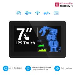 7" Pi Terminal CM4 Industrial PC with IP65 Panel