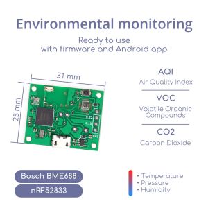 EnSens module, air sensor with Bluetooth with open-source firmare and Android app