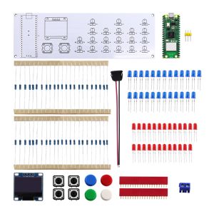 Binary Clock and Weather Monitor - Raspberry Pi Pico W DIY Kit