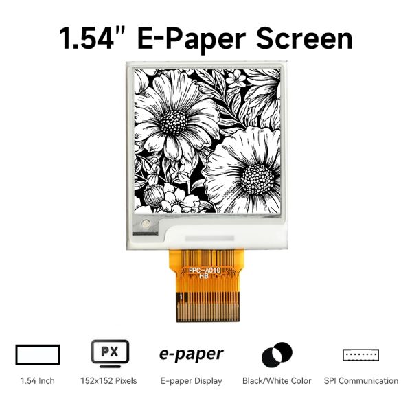 Temaページ 1.54inch 152*152 E-paper Display Black/White E-Ink Display