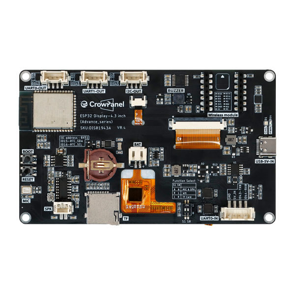 CrowPanel Advance 4.3inch HMI|ESP32-S3 AI-Powered IPS Touch Screen