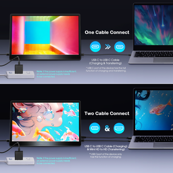 CrowVi VF133 HD 1920x1080 Ultra Thin Display 13.3inch IPS Portable