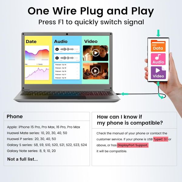 CrowView Note 15.6inch-All-in-One Portable Display with Keyboard