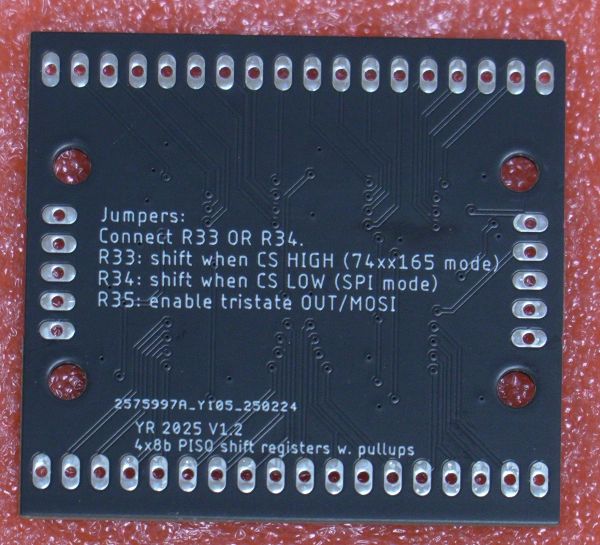 32 pin shift register SPI button module (4x 74HC165)