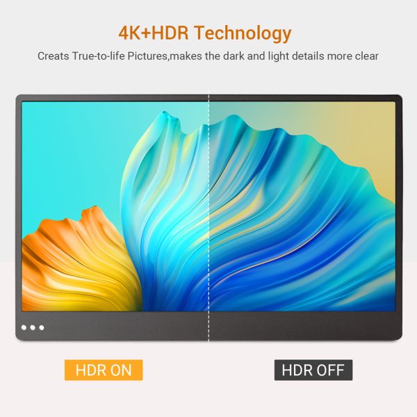 Elecrow 13.3inch Portable Monitor 4K UHD IPS 3840x2160 Ultra Slim