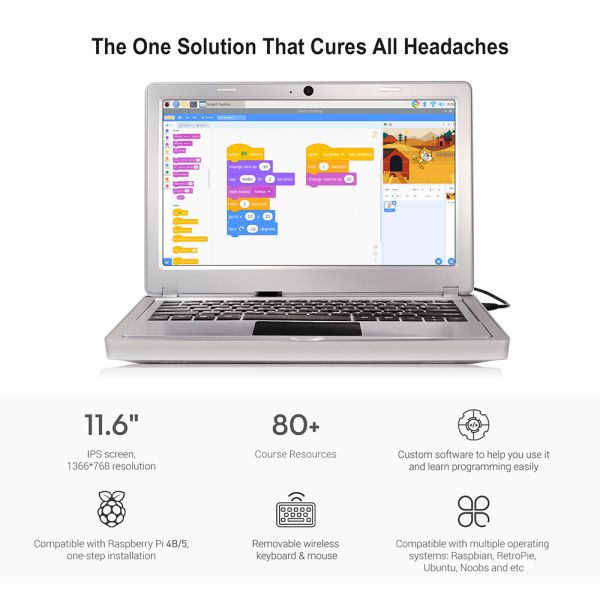 CrowPi2 - All in One Raspberry Pi Laptop & STEM Learning Platform