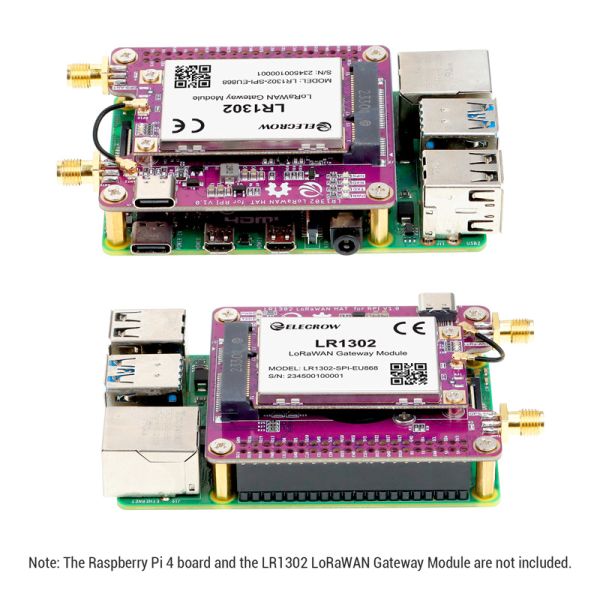 LR1302 868M/915M LoRaWAN Hat for RPI SX1302 Long Range Module