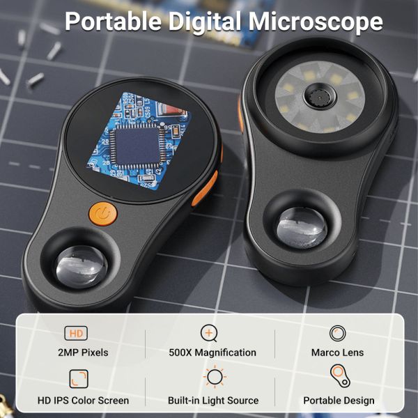 Microscopio Mobile Per Bambini, Schermo IPS Da 2,0 Pollici, Microscopio - 4