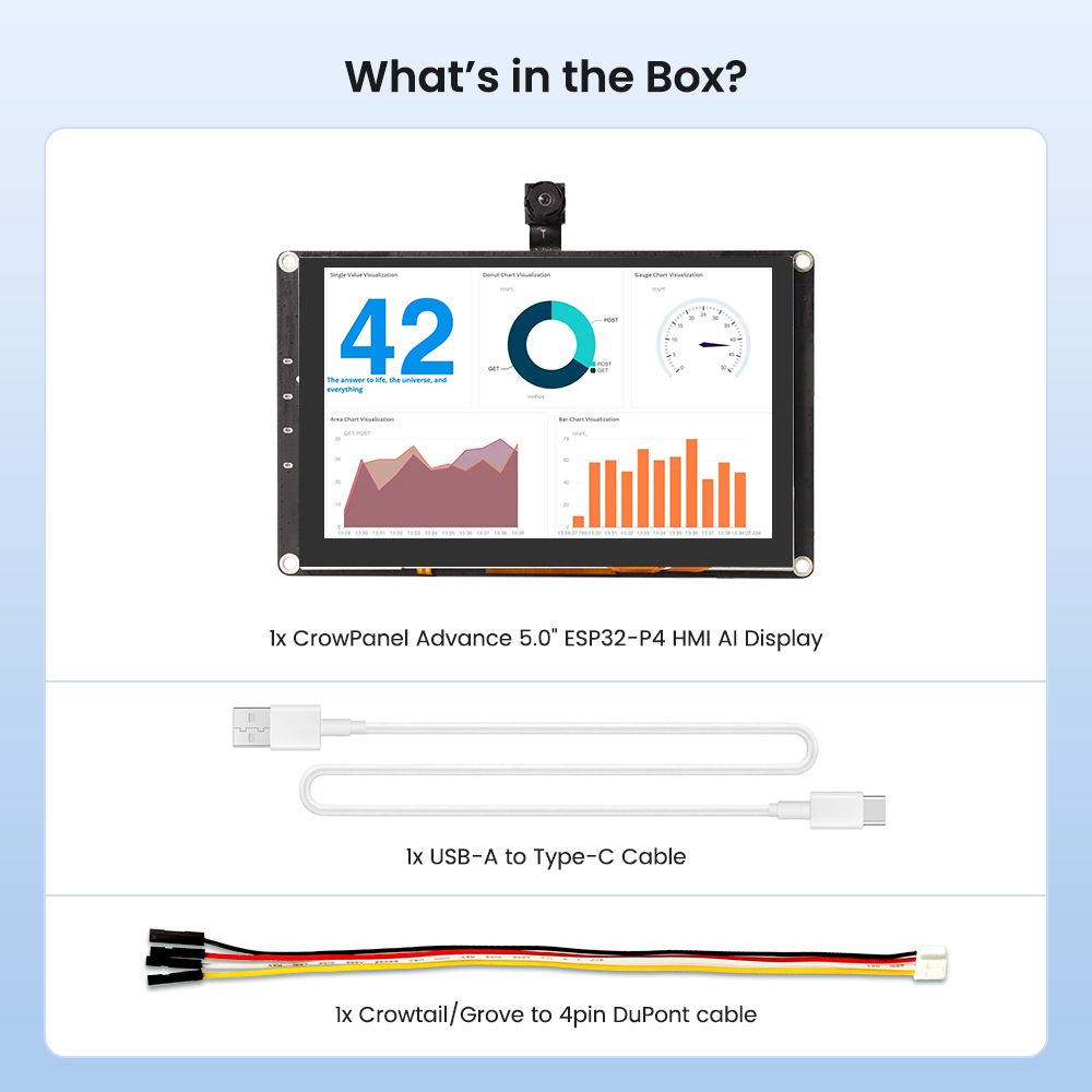 CrowPanel Advanced 5inch |ESP32-P4 HMI AI Display 800x480 IPS