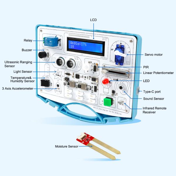 All-in-one Starter Kit for Arduino Common Board Design Kit with 15