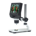 Digital Portable 1-600X 3.6MP 4.3inch HD OLED Display Microscope Continuous Magnifier with Aluminum Alloy Stand
