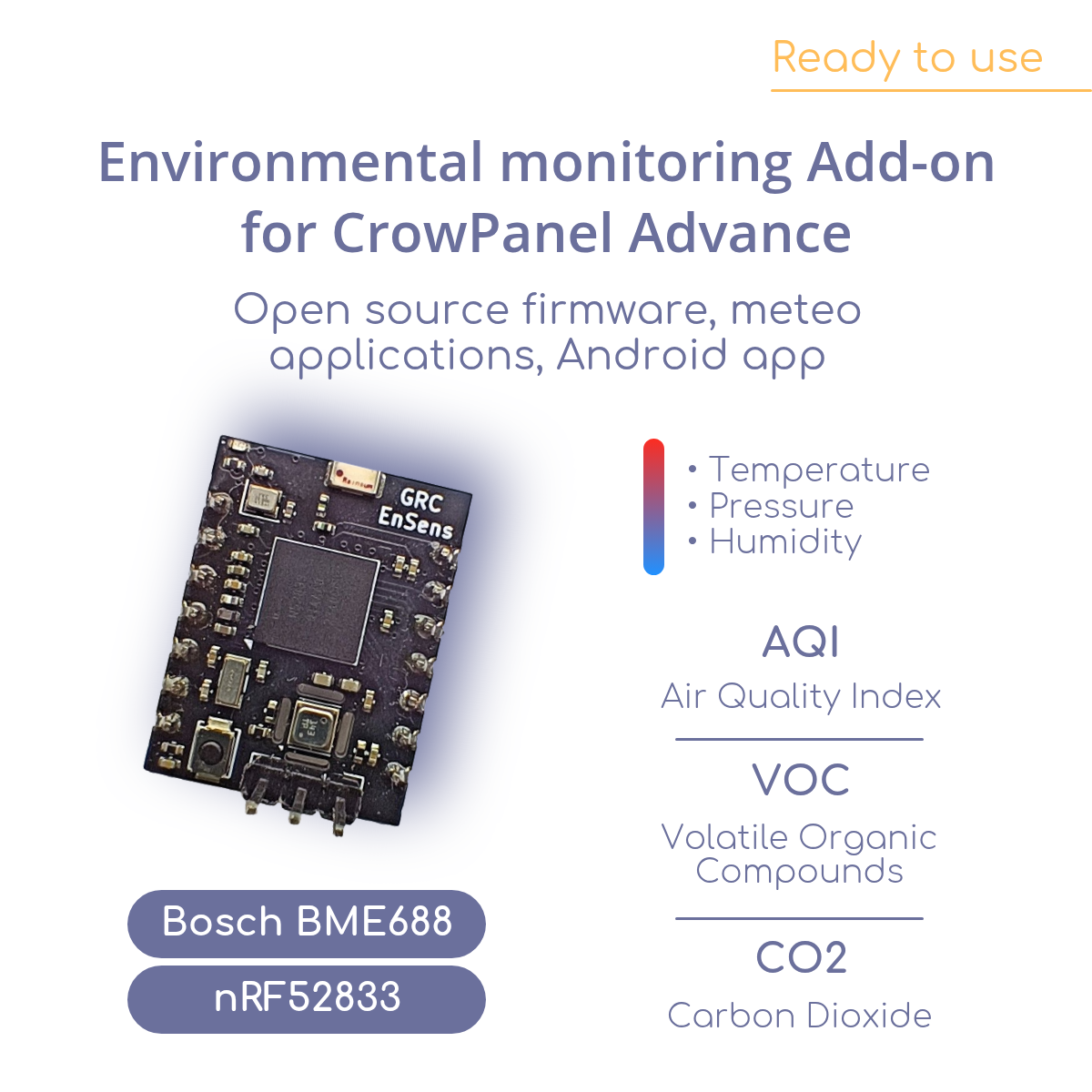 BME688 Air Quality Sensor Add-on for СrowPanel Advance