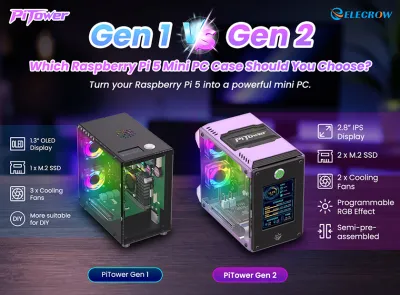 PiTower Gen 2 vs Gen 1: Raspberry Pi 5 Mini PC Case Compared