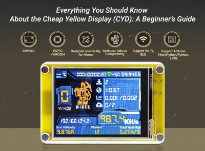 Everything You Should Know About the Cheap Yellow Display (CYD): A Beginner’s Guide to ESP32 & Crypto Mining