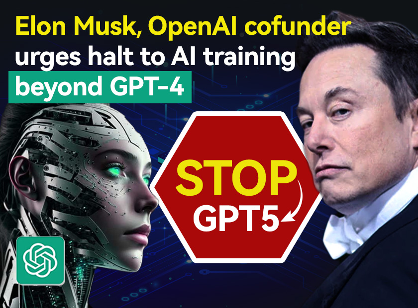 Elon Musk OpenAI cofunder urges halt to AI training beyond GPT-4