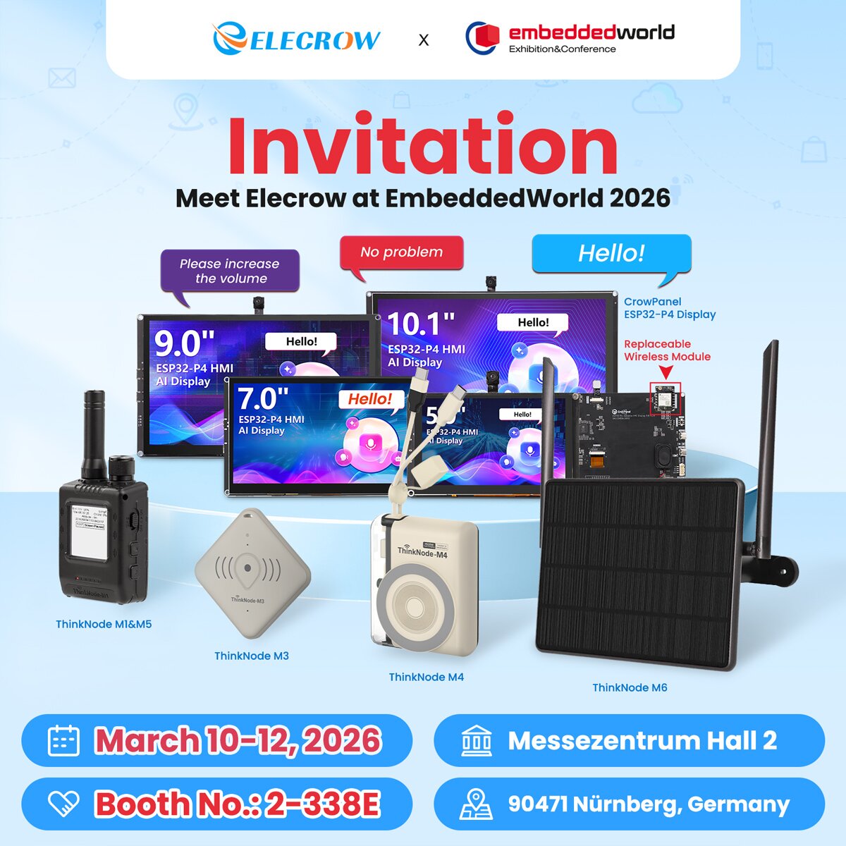 Meet Elecrow at Embedded World 2026