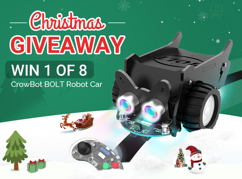 Giveaway: Get 8 Elecrow CrowBot BOLT STEAM Programmable Robot Cars For Free