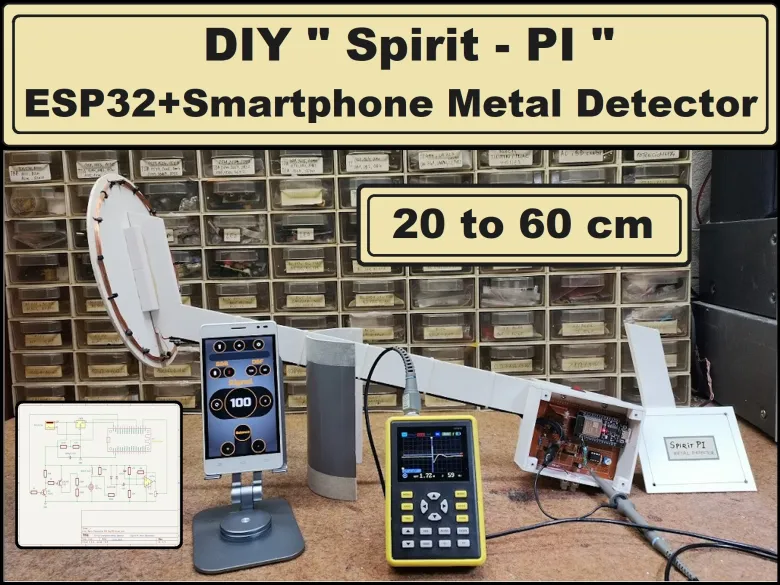 DIY -Spirit PI- ESP32 + Smartphone Sensitive Metal Detector