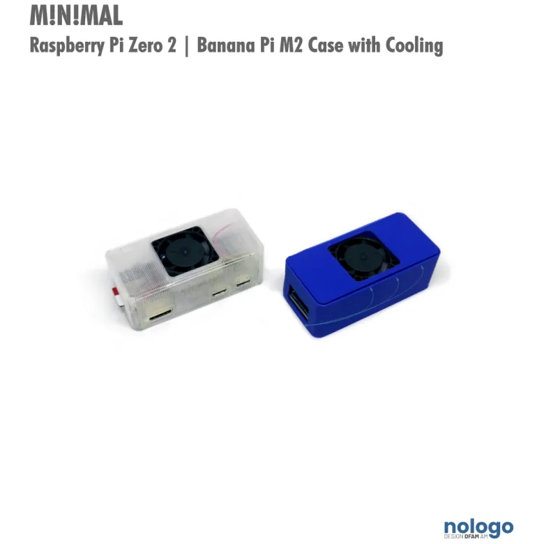 M!N!MAL 0 CH - Raspberry Pi Zero2 case w. cooling / heatsink