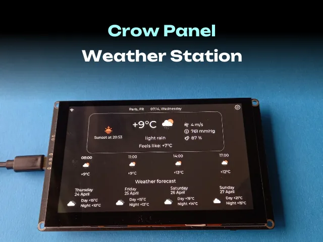 Simple Weather Station on CrowPanel Advance