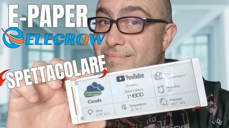 Meteo and Youtube Subs Counter with Elecrow e-Paper Display