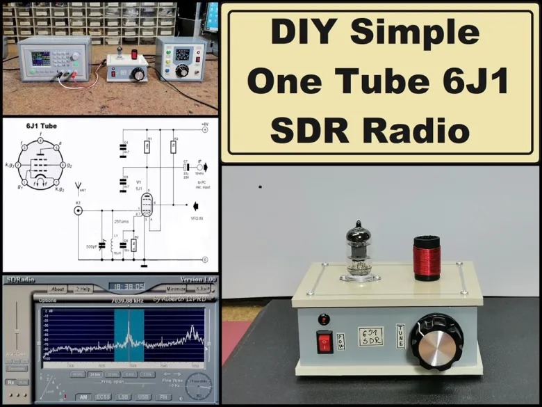 DIY Low Voltage  One Tube 6J1 SW-SSB SDR Radio Works at 3.7V