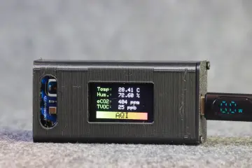 Compact and Low-Cost ESP32 IoT Air Quality Monitor