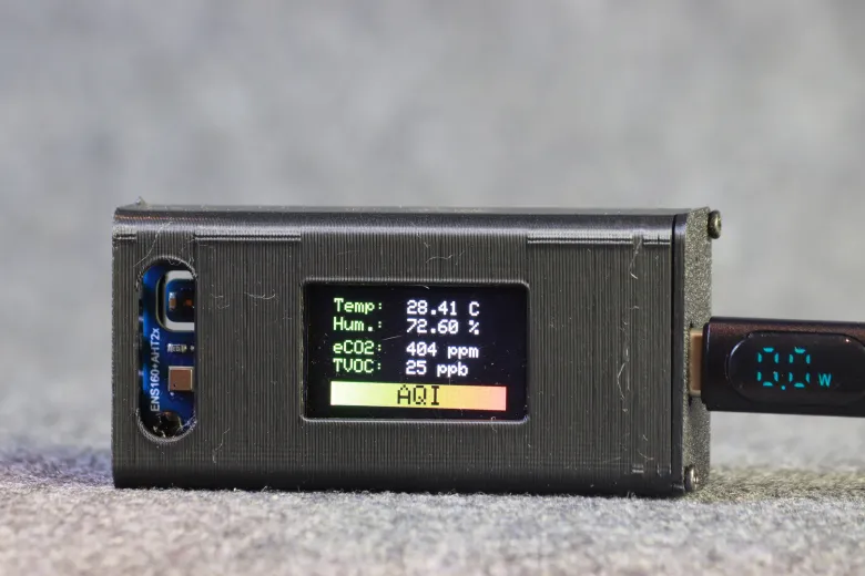 Compact and Low-Cost ESP32 IoT Air Quality Monitor