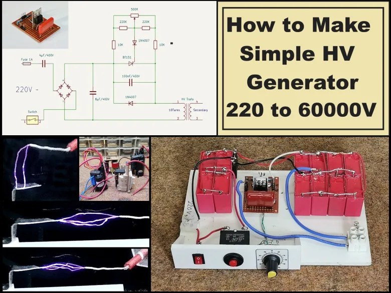 How to make Simple Offline High Voltage Generator  220V to 6