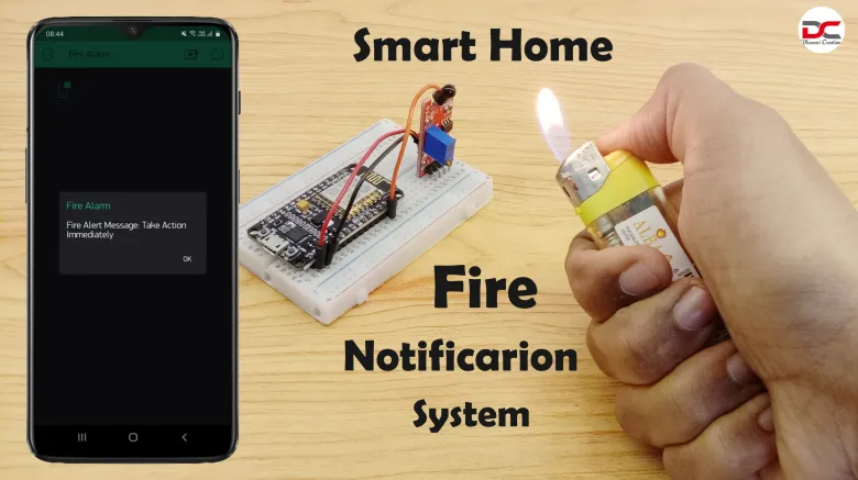 NodeMcu ESP8266 Blynk Fire Alarm Security Notification