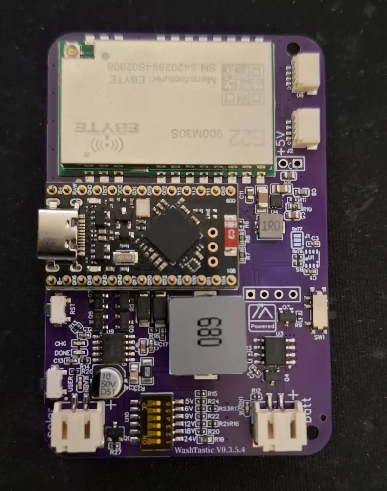WashTastic - nRF52-Powered and Solar-Ready