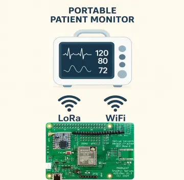 Portable LoRa and WiFi-based patient monitor