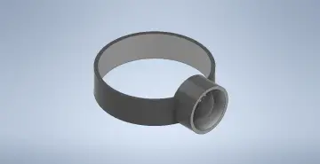Goggles & Strap (Black Ring with Grey Lens)