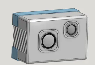 Snap-Fit 3D-Printed Camera Case with Fins