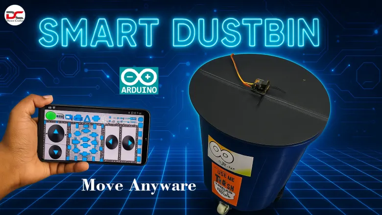 This Dustbin Can Move Anywhere! (Arduino + Smartphone Contro