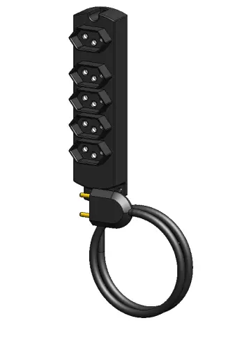 Power Strip with 5 Outlets and Power Cord