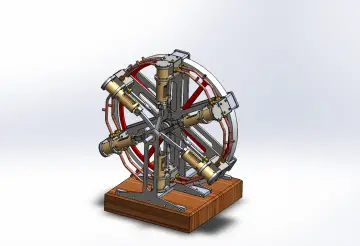 SIX CYLINDER RADIAL STEAM ENGINE WITH SLIDE VALVES GENERAL A