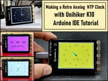 Making a Retro Analog NTP Clock with Unihiker K10 - Arduino