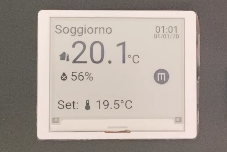 HomeAssistant ePaper room temperature control with EspHome