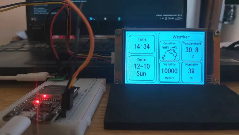 Weather Clock using Nextion Discovery Series Display and ESP