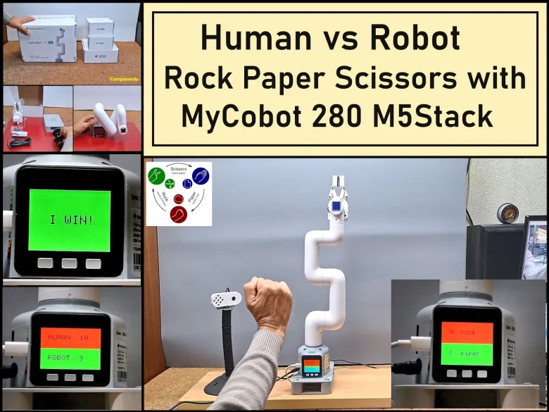 Human vs Robot – Rock Paper Scissors with MyCobot 280 M5Stac
