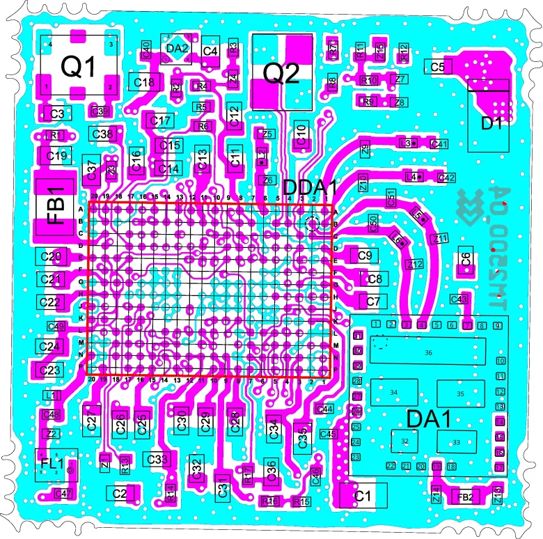 Reverse enginnering of 6 layers PCB